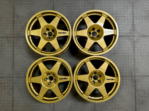 Blemished - Speedline Type 2013C, 18x8, 5x100, ET11.6, Gold, Group-A/WRC, Road - Subaru (Set of 4)